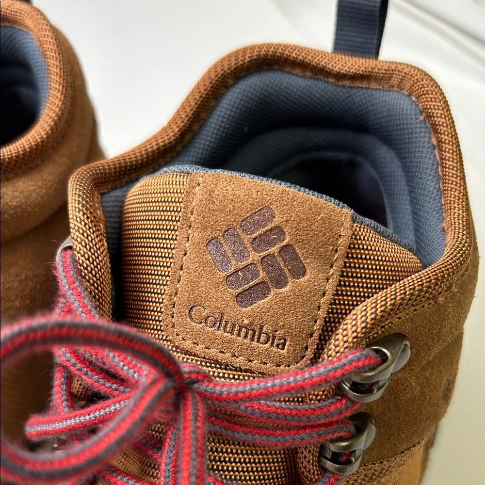 Columbia Fairbanks Mid men’s Brown Hiking Boots with‎ Red Laces
